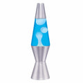 11.5" LAVA� Lamp - white wax, blue liquid, silver base and cap